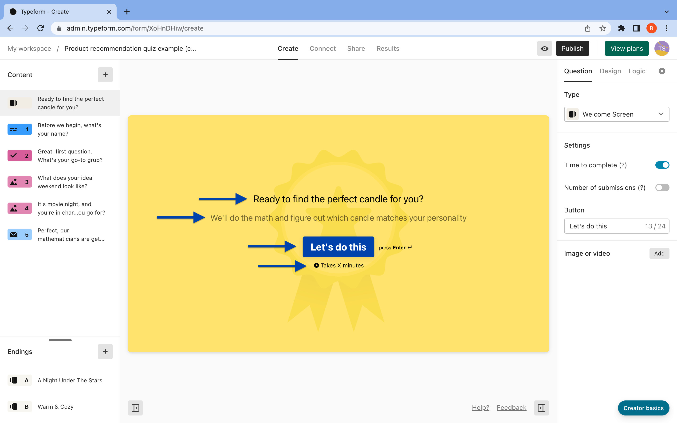 How to make a skincare product recommendation quiz for free