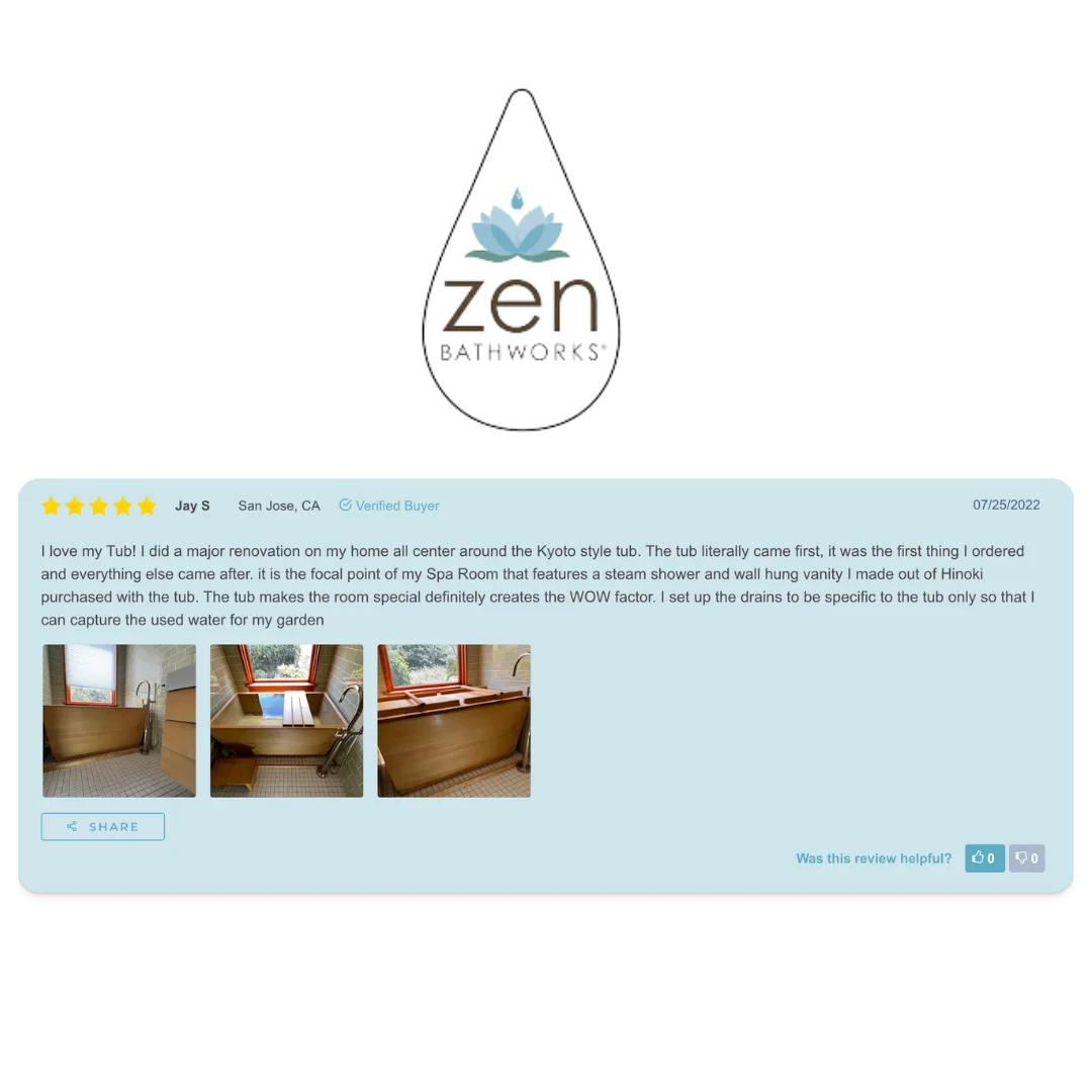 Zen Bathworks product reviews Zen Bathworks WooCommerce product reviews